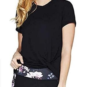 Skechers Ladies' Wellness Knot Tee Activewear Top Black XXL NWT